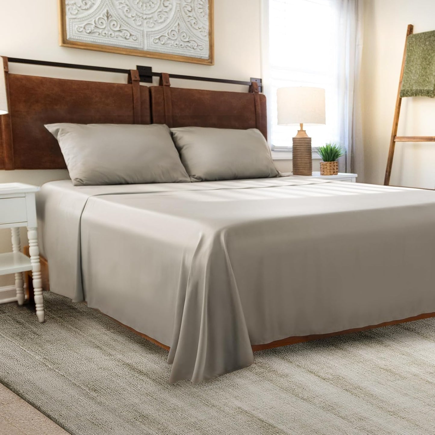 100% Rayon derived from Bamboo Bed Sheet Set