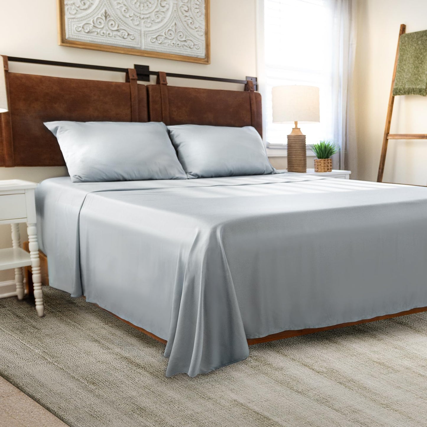 100% Rayon derived from Bamboo Bed Sheet Set