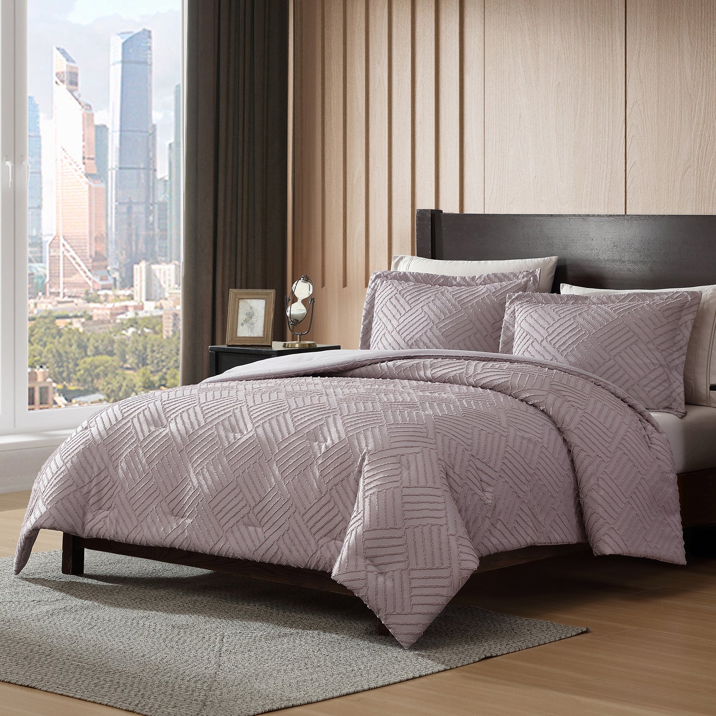 Clipped Jacquard Comforter Set