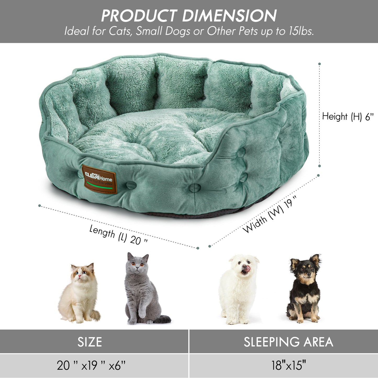 Upgrade Plush Faux Fur Washable Round Cat Beds