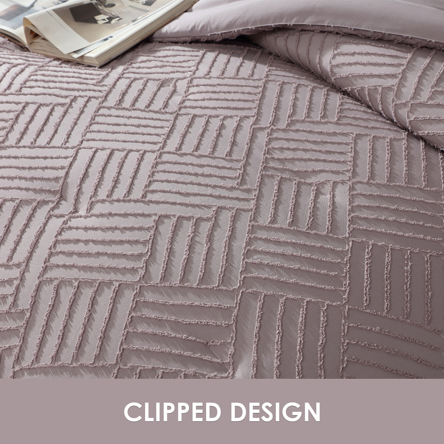 Clipped Jacquard Comforter Set