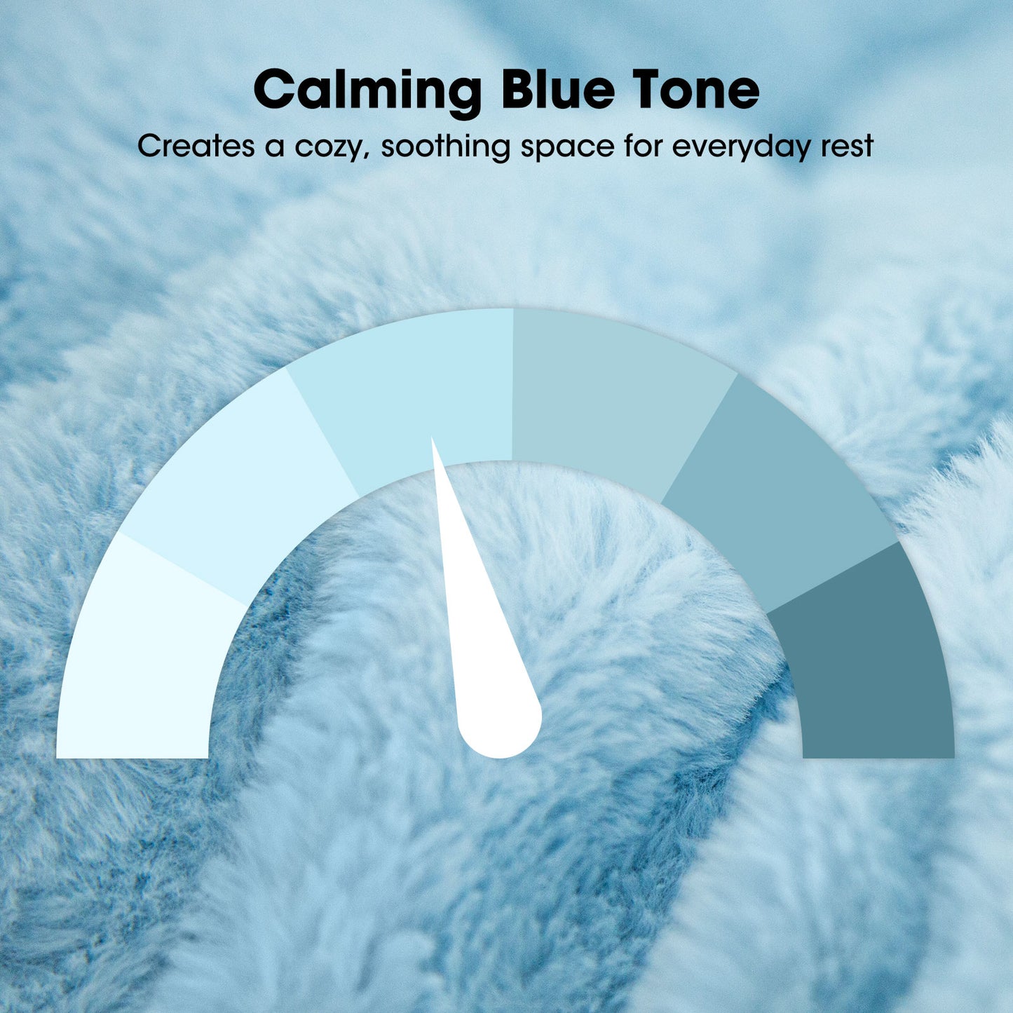 Orthopedic Round Double-Layer Plush Ice Blue Dog Bed